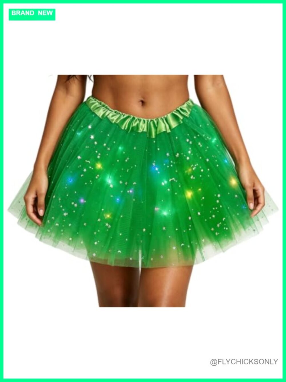Women Light Up Tutu Skirt LED Tulle Costume Party Glow in Dark Halloween Ballet